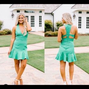 Kelly green boutique dress